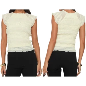 Stylish Off-Shoulder Ruffle Crop Tops Elegant V-Neck Sleeveless Casual Blouse Chic Floral Print Summer T-Shirts for Women