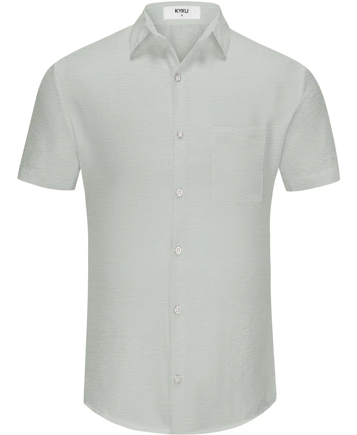 KYKU Men Shirts Button Down Short Sleeve Casual Summer Beach Vacation Clothing - Image 10