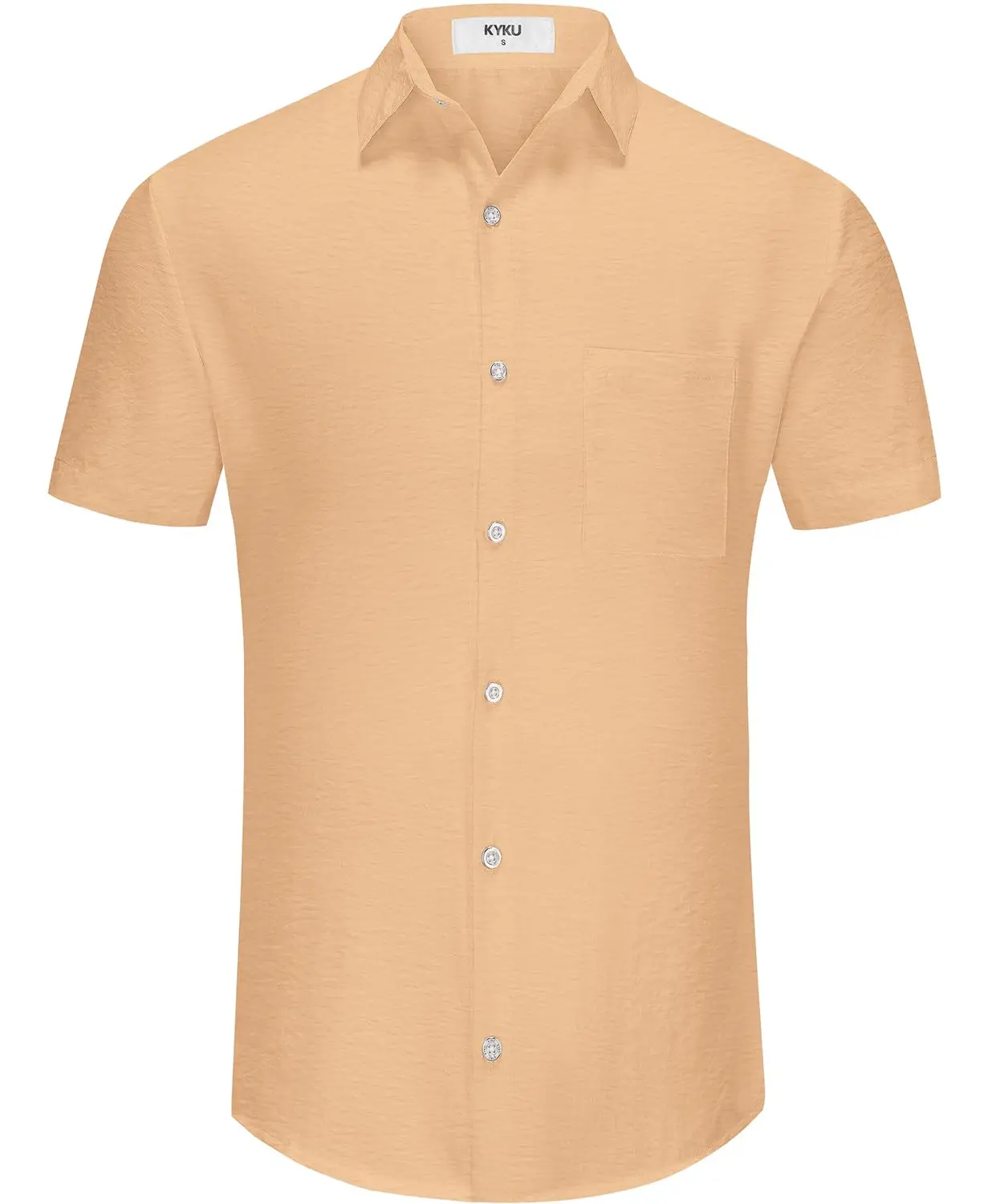 KYKU Men Shirts Button Down Short Sleeve Casual Summer Beach Vacation Clothing - Image 8