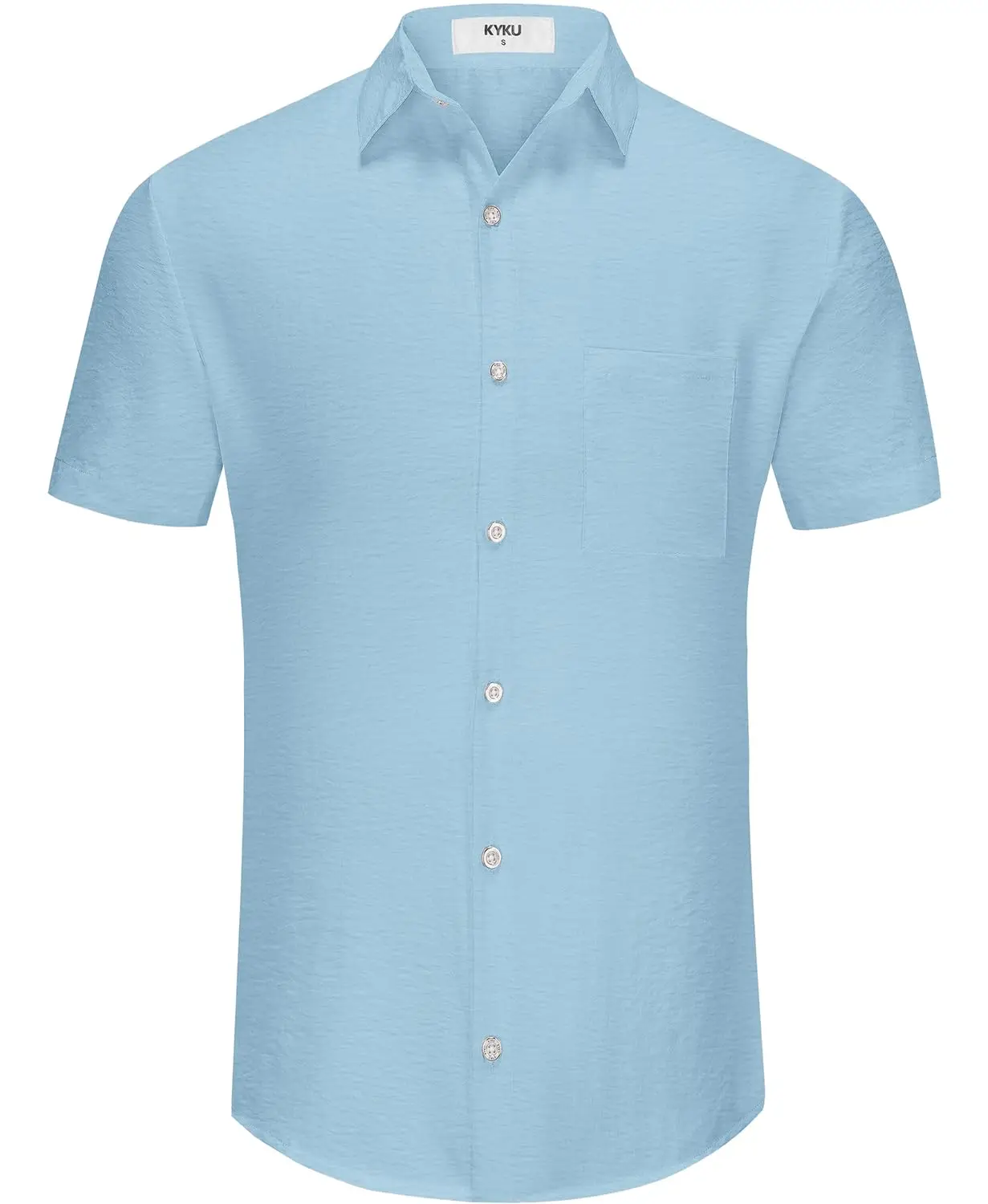 KYKU Men Shirts Button Down Short Sleeve Casual Summer Beach Vacation Clothing - Image 7