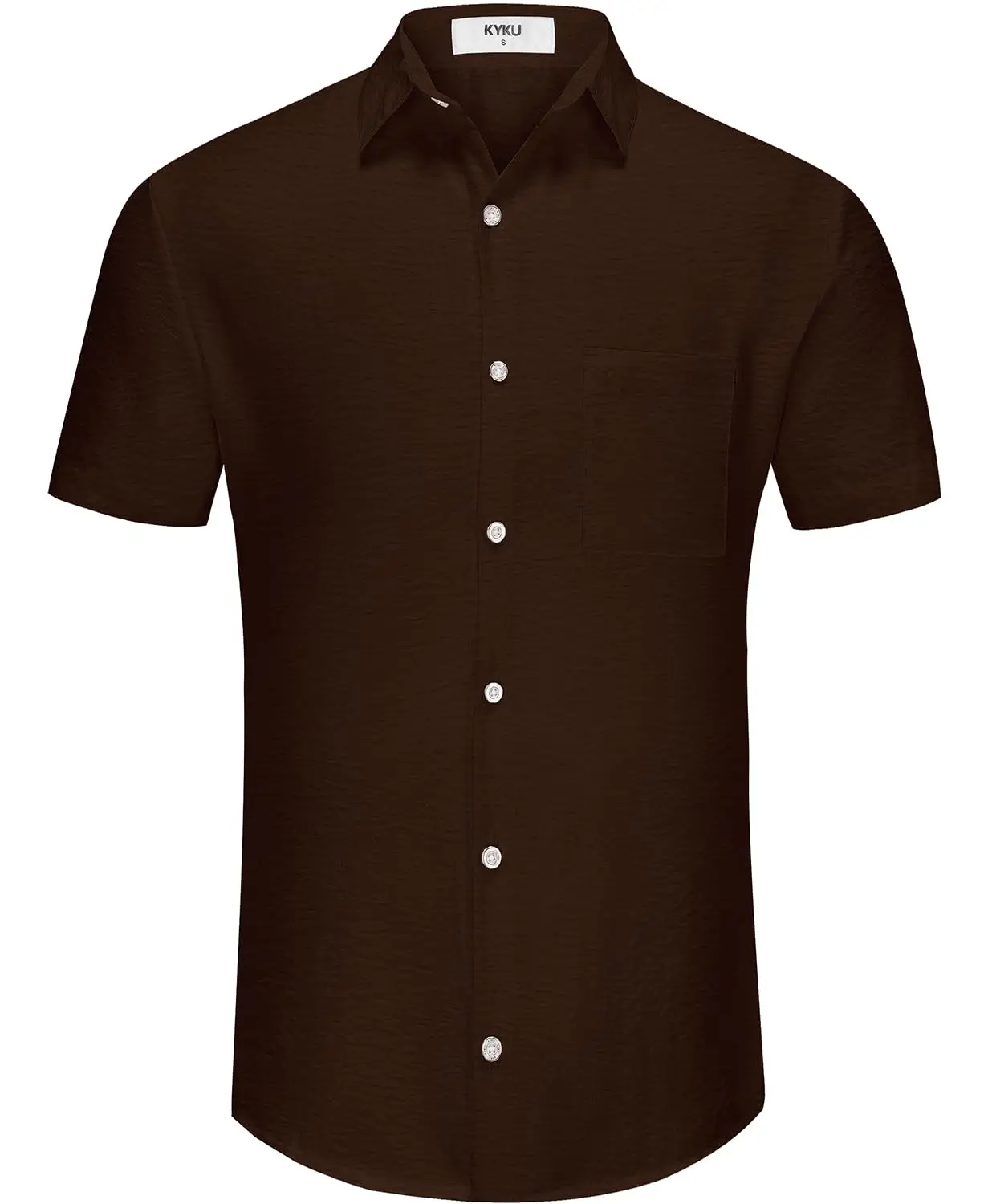 KYKU Men Shirts Button Down Short Sleeve Casual Summer Beach Vacation Clothing - Image 6