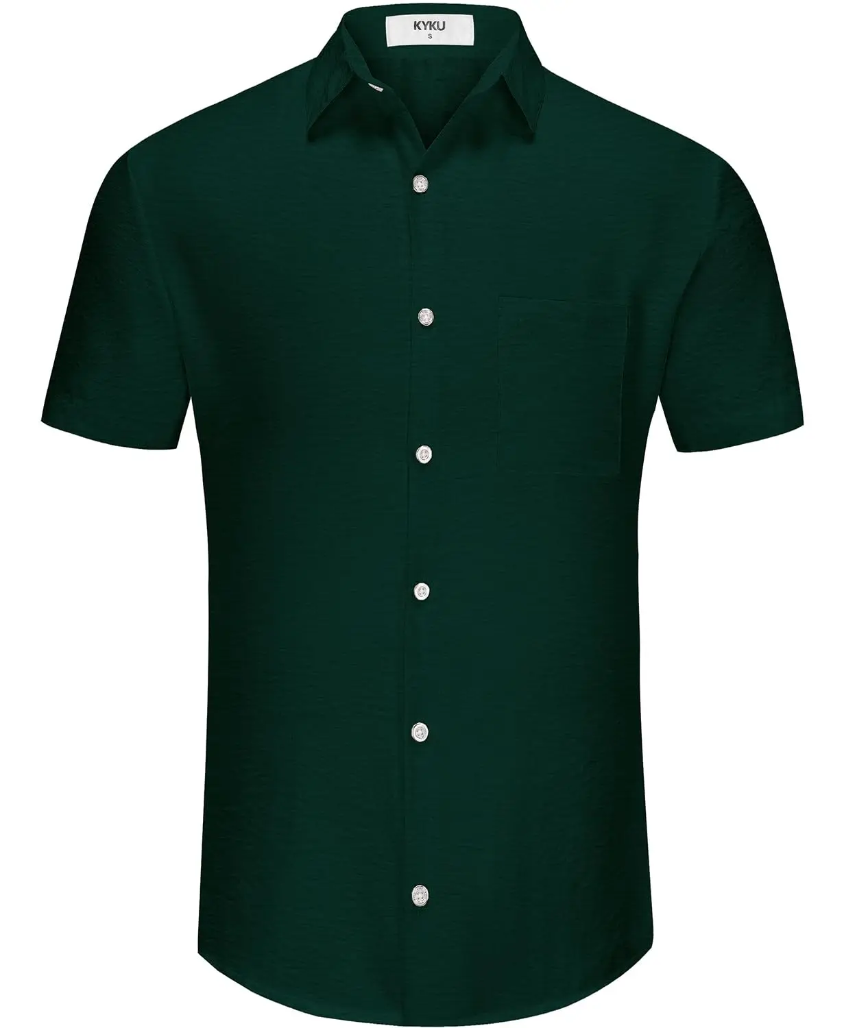 KYKU Men Shirts Button Down Short Sleeve Casual Summer Beach Vacation Clothing - Image 2