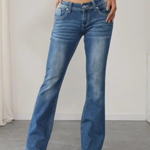 Trendy High Rise Denim Shorts with Floral Embroidery Detailing Fashionable Clothing for Ladies Daily Wear Jeans Pants